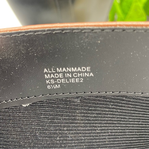 KAREN SCOTT Deliee2 Riding Boots in black and cognac faux leather size 6.5M NEW - Picture 8 of 9